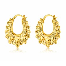 9CT GOLD GYPSY STYLE CREOLE