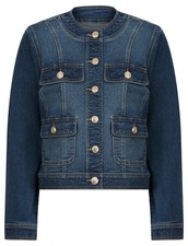 Women's Collarless Denim