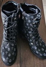 Women’s Gothic Style Ankle Boots. Size 5 UK.