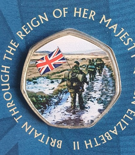 The falklands war 50p shaped - falklands,
