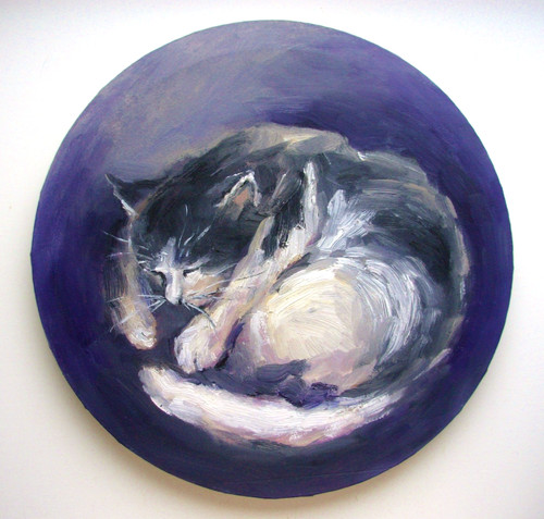 Black and white cat - , original