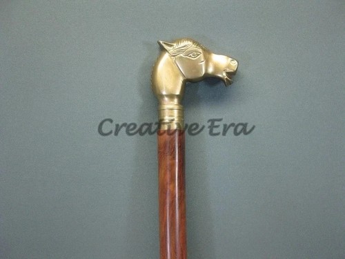 Vintage brass handle - brass,