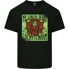 St Patricks Day Ginger Beard Lucky Charm Mens Light Cotton T-Shirt