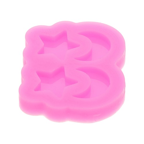 Pink silicone earring mold - pink,