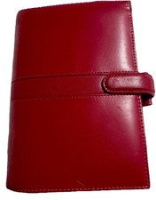 FILOFAX Red Personal Piazza Deluxe Smooth Leather. Loads of inserts 