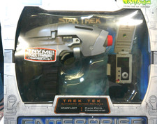 STAR TREK ENTERPRISE  Phaser & Communicator Art Asylum 2002 Boxed prop cosplay