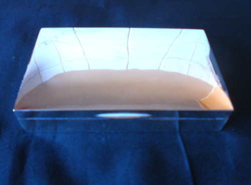 Solid silver cigarette - silver, box