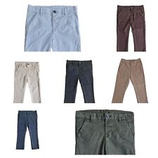 Ex Next Boys Chinos Trousers Smart 9m-7Yrs Navy Tan Blue Green New