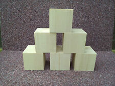 60mm PINE WOOD CUBES WOODEN