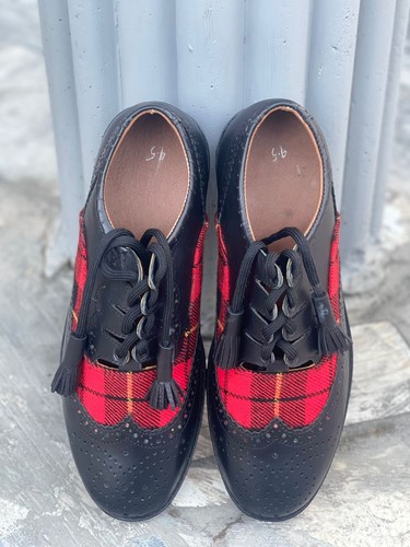 Men real leather tartan - leather,