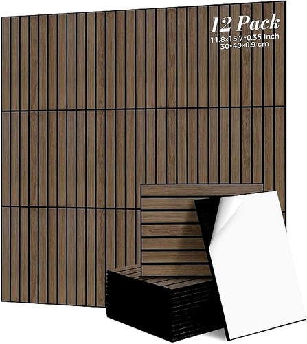 Walnut acoustic wall panels - walnut,