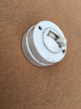 Vintage white 'Crabtree' Porcelain/ceramic & Bakelite/plastic? light switch