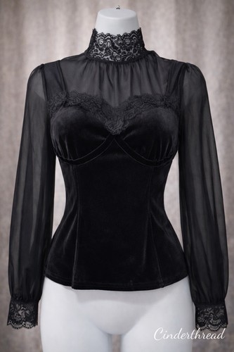 Black lace high - lace, neck