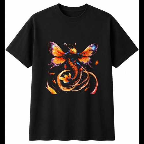 Koi butterfly neon - glow, sea