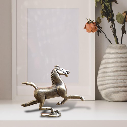 Brass running horse - brass, figurine