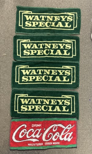 Five Vintage Used Bar Towels