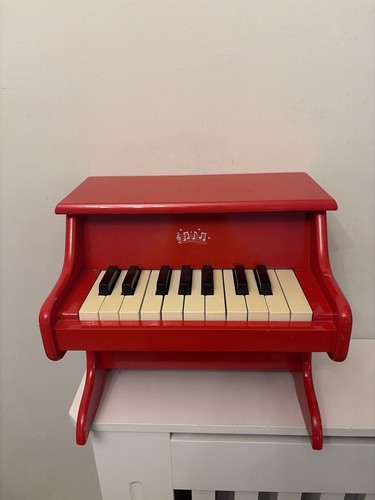 Wooden toy piano red - m&s,