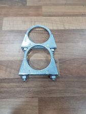 2 X UNIVERSAL U BOLT CLAMPS M8 65MM 2.5" EXHAUST CLAMP HEAVY DUTY