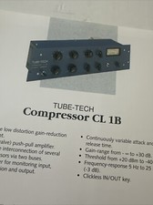 TUBE TECH Compressor CL 1B Dealer Spec Sheet LYDKRAFT APS DENMARK