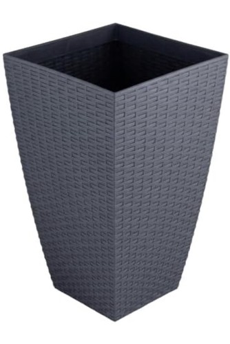 55cm rattan effect plant pot - 55cm,
