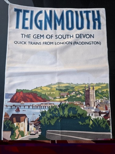 Teignmouth beach printed - ,