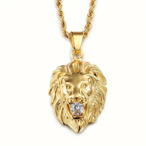 Gold lion head animal - lion,