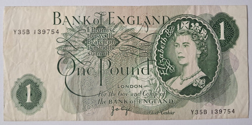 Bank england note j - note,