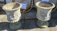 Weathered Concrete Urn Planters