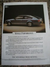 ROYALE PERFORMANCE VAUXHALL CAR SALOON COUPE 1979 ADVERT A4 SIZE FILE 11