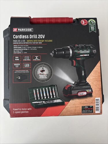 Parkside cordless drill 20v - parkside,
