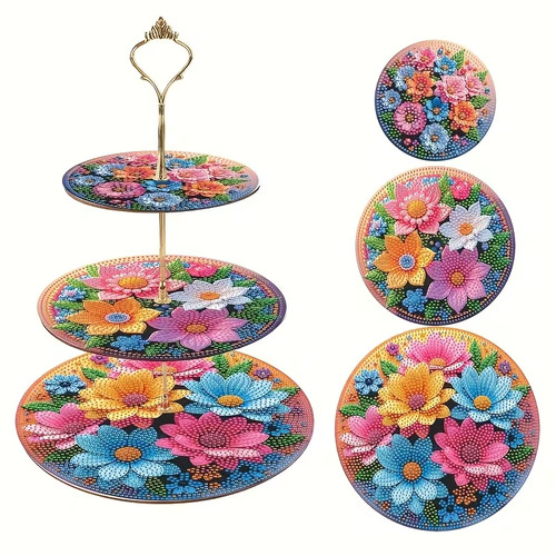 Diamond art wooden floral - art,