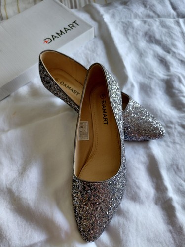 Damart silver glitter court - damart,