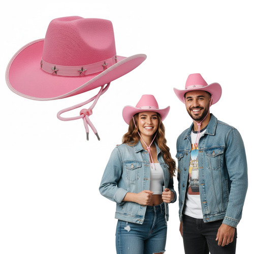 Adult pink cowgirl hat with - adult,