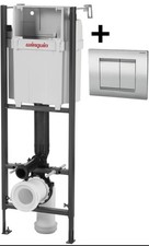 Wirquin Initio 1m Wall Hung WC Frame Inc. Chrome Plate, 1.08 - 1.18m