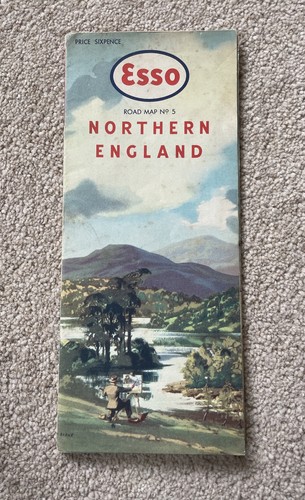 Vintage esso road map northern - vintage,