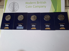 2020 Guernsey Christmas  50p's x 5 on Cards.