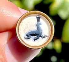 Guinness Sea Lion Seal Essex Crystal Original Antique Button
