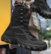 Mens Military Tactical Boots Water Resistant Hiking Walk Combat Army Shoes Size