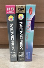 3 Blank Sealed vHS Tapes 