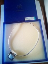 Sterling Silver 925 Statement Torque Choker Necklace With Box Maeloc