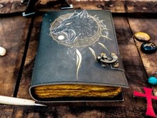 Wolf  Handmade Leather Bound