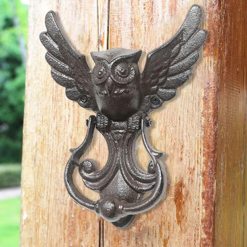 Owl door knocker - door,