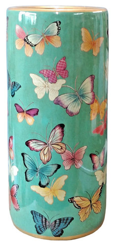 Butterflies porcelain umbrella - butterflies,