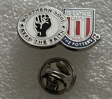 Stoke City  Supporter Enamel Badge Collectable - Wear Proud - Northern Soul