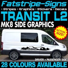 to fit FORD TRANSIT MK8 L2 MWB GRAPHICS STICKERS STRIPES CAMPER VAN MOTORHOME ST