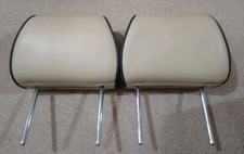 X Type Jaguar Front Head Restraint Pair Cream Leather