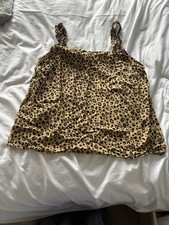 Leopard Print Warehouse Cami Top UK Size 12 - Good Condition