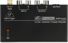 Behringer PP400 Ultra-Compact Phono Preamp for Turntables with RCA and TRS Outp