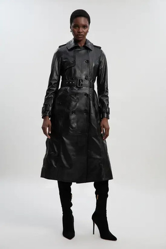 Karen millen leather trench - millen,