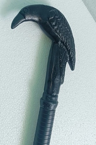 Antique black brass crow head - brass,